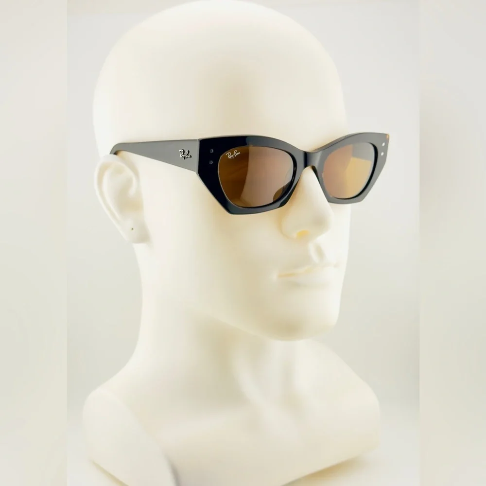 Ray-Ban Zena Bio-Based Women Sunglasses Polished Havana Frame with Brown Lenses - Picture 2 of 13